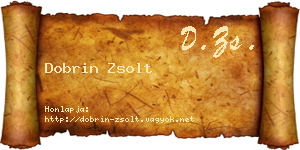 Dobrin Zsolt névjegykártya